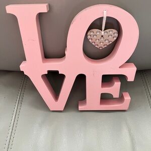 🌸🌸🌸🌸 PINK LOVE Decorative Sign with HEART 💗